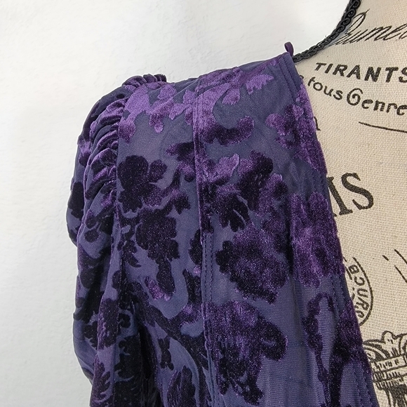 Free People Intimately M Magic Hour Bodysuit Deep Sea Velvet Whimsygoth New - Picture 4 of 8